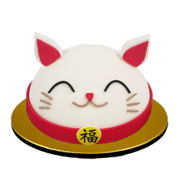 Lucky Cat Yuzu Mousse Cake