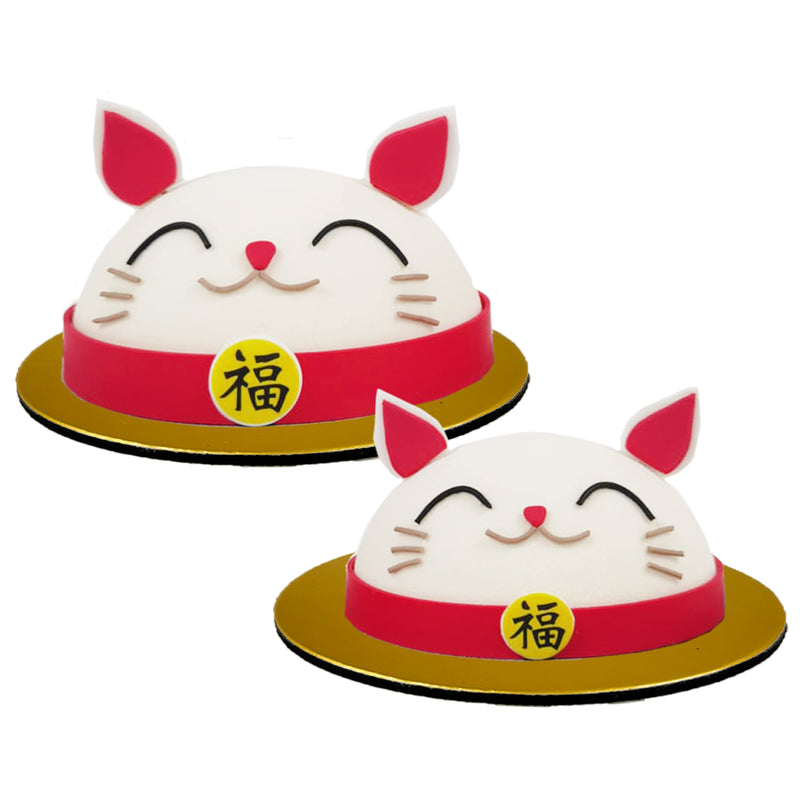 Lucky Cat Yuzu Mousse Cake