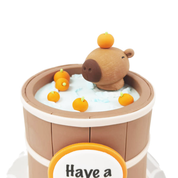 Capybara in Hot Tub