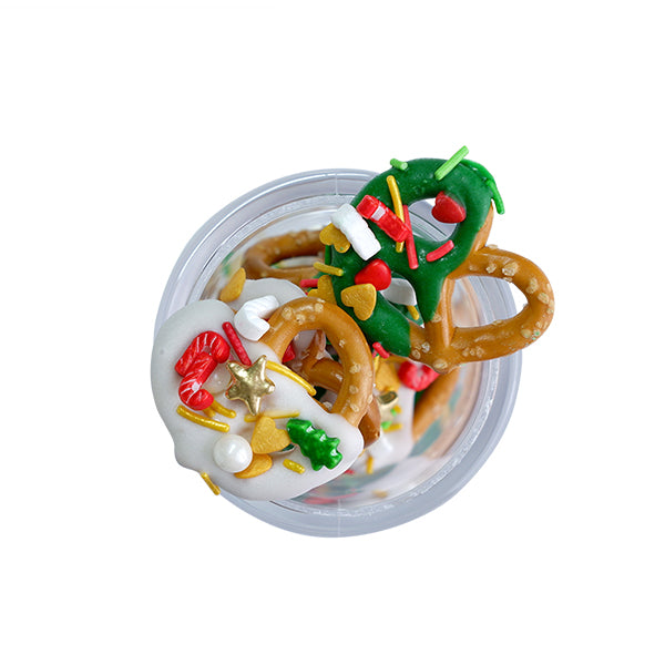 Christmas Chocolate Pretzels - Green & White